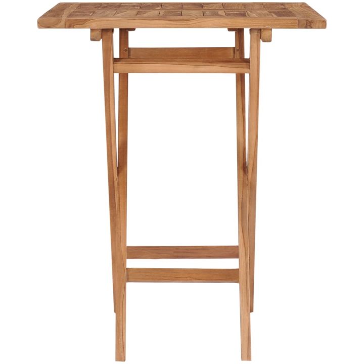 Hopfällbart trädgårdsbord 60x60x75 cm massivt teakträ vidaXL – bild 4