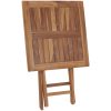 Hopfällbart trädgårdsbord 60x60x75 cm massivt teakträ vidaXL – miniatyr 5
