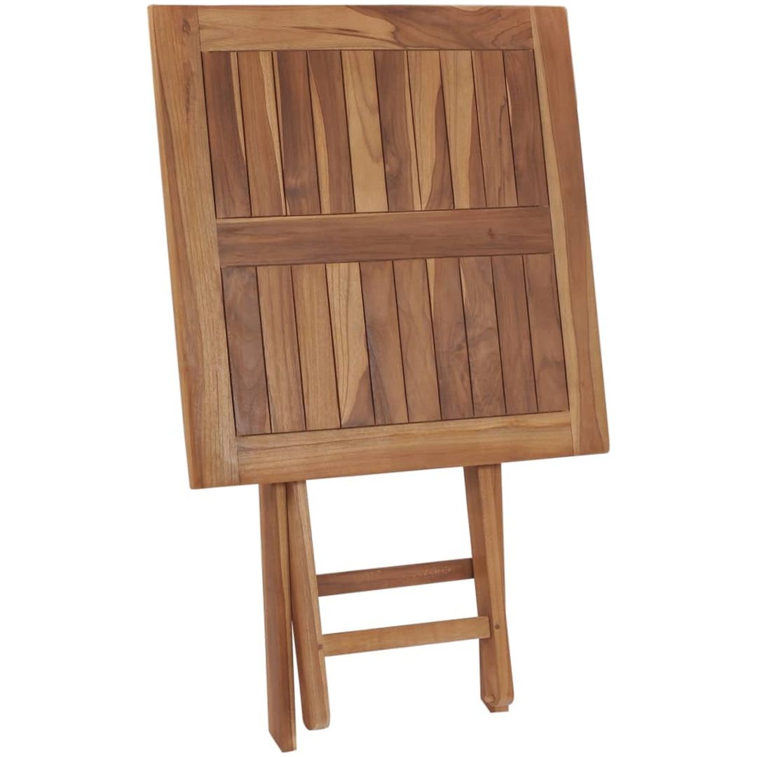 Hopfällbart trädgårdsbord 60x60x75 cm massivt teakträ vidaXL – bild 5