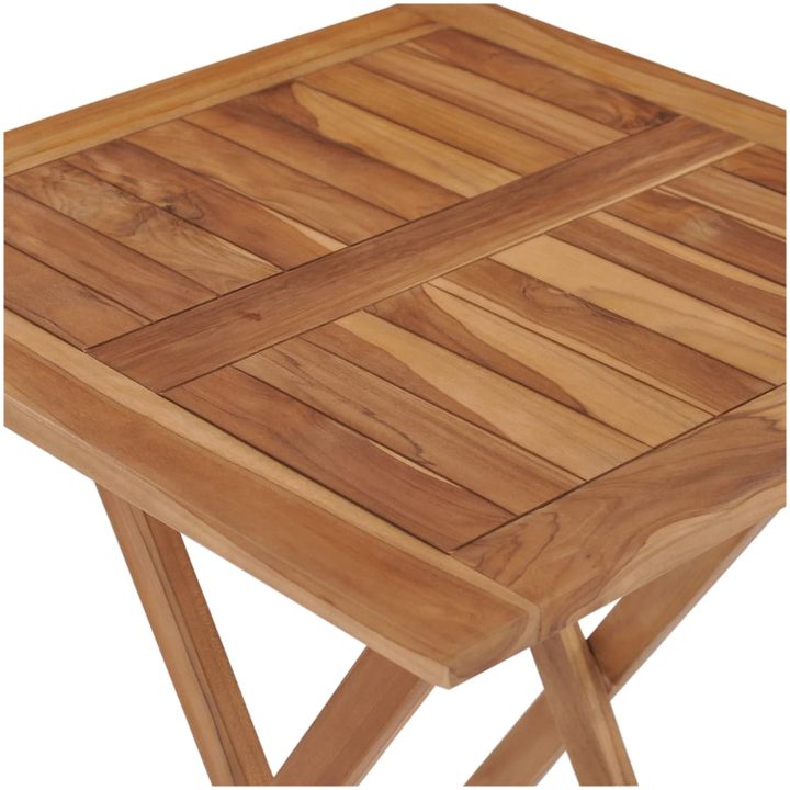 Hopfällbart trädgårdsbord 60x60x75 cm massivt teakträ vidaXL – bild 6