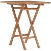 Hopfällbart trädgårdsbord 60x60x75 cm massivt teakträ vidaXL – miniatyr 1