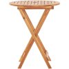 Hopfällbart trädgårdsbord 60x75 cm massivt akaciaträ vidaXL – miniatyr 4