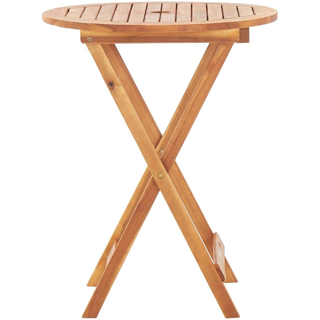 Hopfällbart trädgårdsbord 60x75 cm massivt akaciaträ vidaXL – bild 4