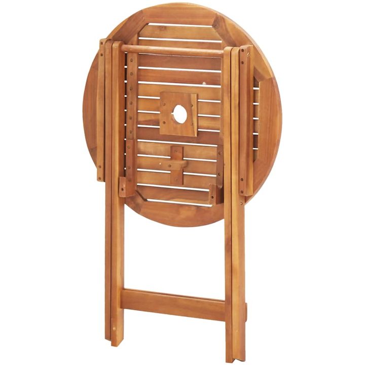 Hopfällbart trädgårdsbord 60x75 cm massivt akaciaträ vidaXL – bild 8