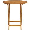 Hopfällbart trädgårdsbord 70 cm massivt akaciaträ vidaXL – miniatyr 4
