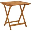 Hopfällbart trädgårdsbord 70x70x75 cm massivt akaciaträ vidaXL – miniatyr 2