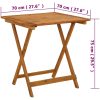 Hopfällbart trädgårdsbord 70x70x75 cm massivt akaciaträ vidaXL – miniatyr 11