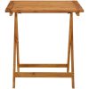 Hopfällbart trädgårdsbord 70x70x75 cm massivt akaciaträ vidaXL – miniatyr 4