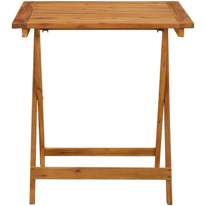 Hopfällbart trädgårdsbord 70x70x75 cm massivt akaciaträ vidaXL – bild 4