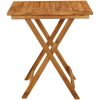 Hopfällbart trädgårdsbord 70x70x75 cm massivt akaciaträ vidaXL – miniatyr 5
