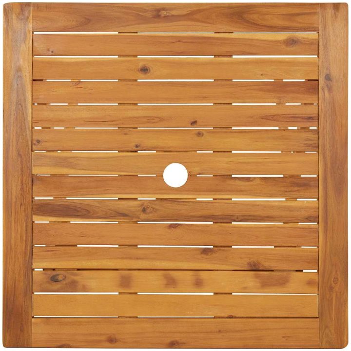 Hopfällbart trädgårdsbord 70x70x75 cm massivt akaciaträ vidaXL – bild 6