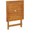 Hopfällbart trädgårdsbord 70x70x75 cm massivt akaciaträ vidaXL – miniatyr 7