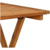 Hopfällbart trädgårdsbord 70x70x75 cm massivt akaciaträ vidaXL – miniatyr 10