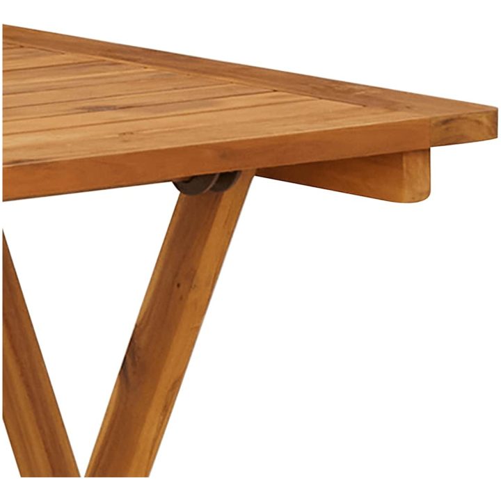 Hopfällbart trädgårdsbord 70x70x75 cm massivt akaciaträ vidaXL – bild 10