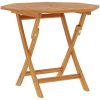 Hopfällbart trädgårdsbord 85x85x76 cm massiv teak vidaXL – miniatyr 2