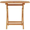 Hopfällbart trädgårdsbord 85x85x76 cm massiv teak vidaXL – miniatyr 3