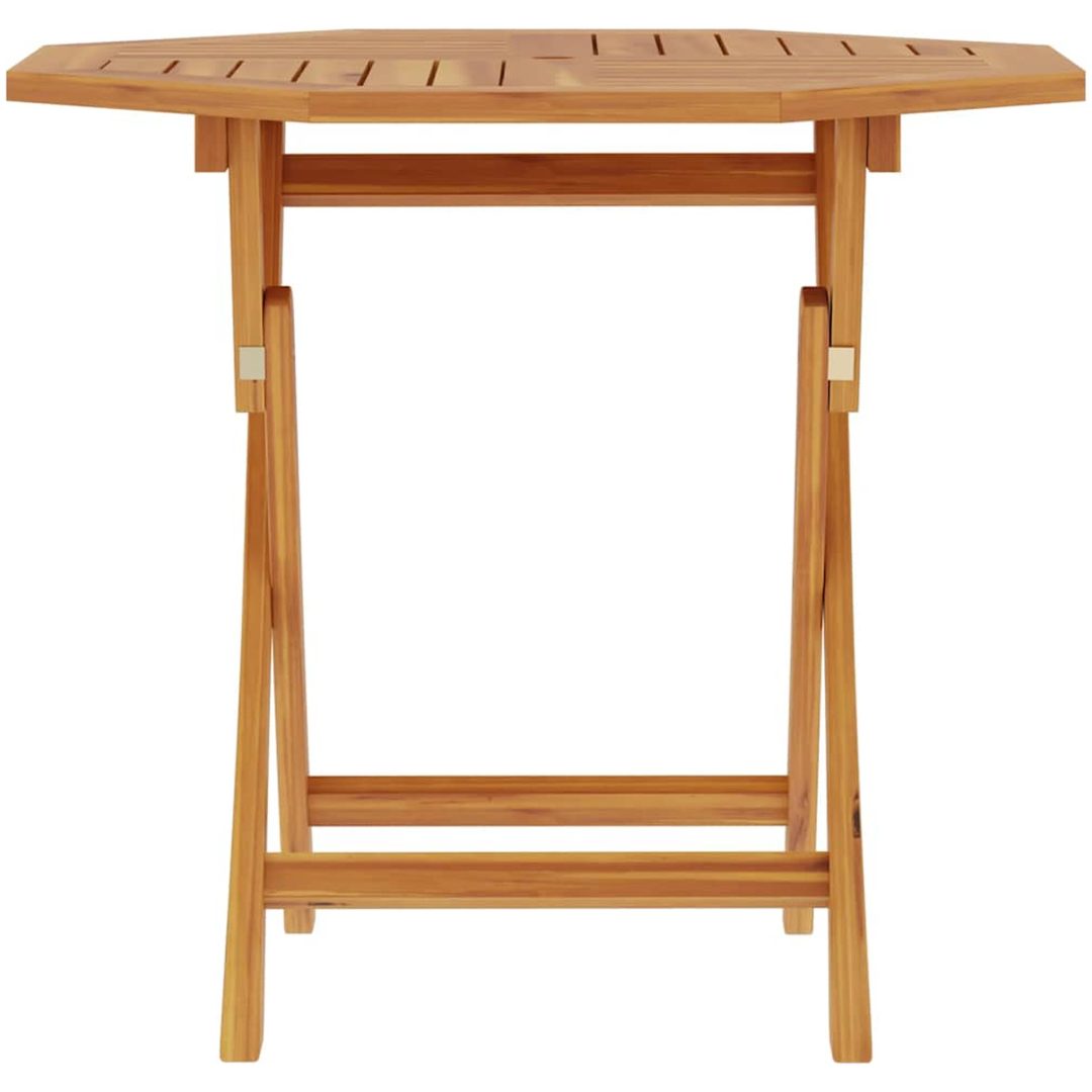 Hopfällbart trädgårdsbord 85x85x76 cm massiv teak vidaXL – bild 3