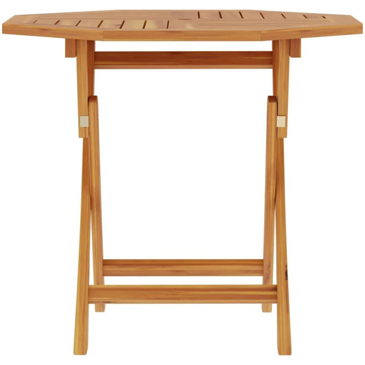 Hopfällbart trädgårdsbord 85x85x76 cm massiv teak vidaXL – bild 3