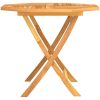 Hopfällbart trädgårdsbord 85x85x76 cm massiv teak vidaXL – miniatyr 4