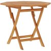 Hopfällbart trädgårdsbord 85x85x76 cm massiv teak vidaXL – miniatyr 5