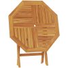 Hopfällbart trädgårdsbord 85x85x76 cm massiv teak vidaXL – miniatyr 6