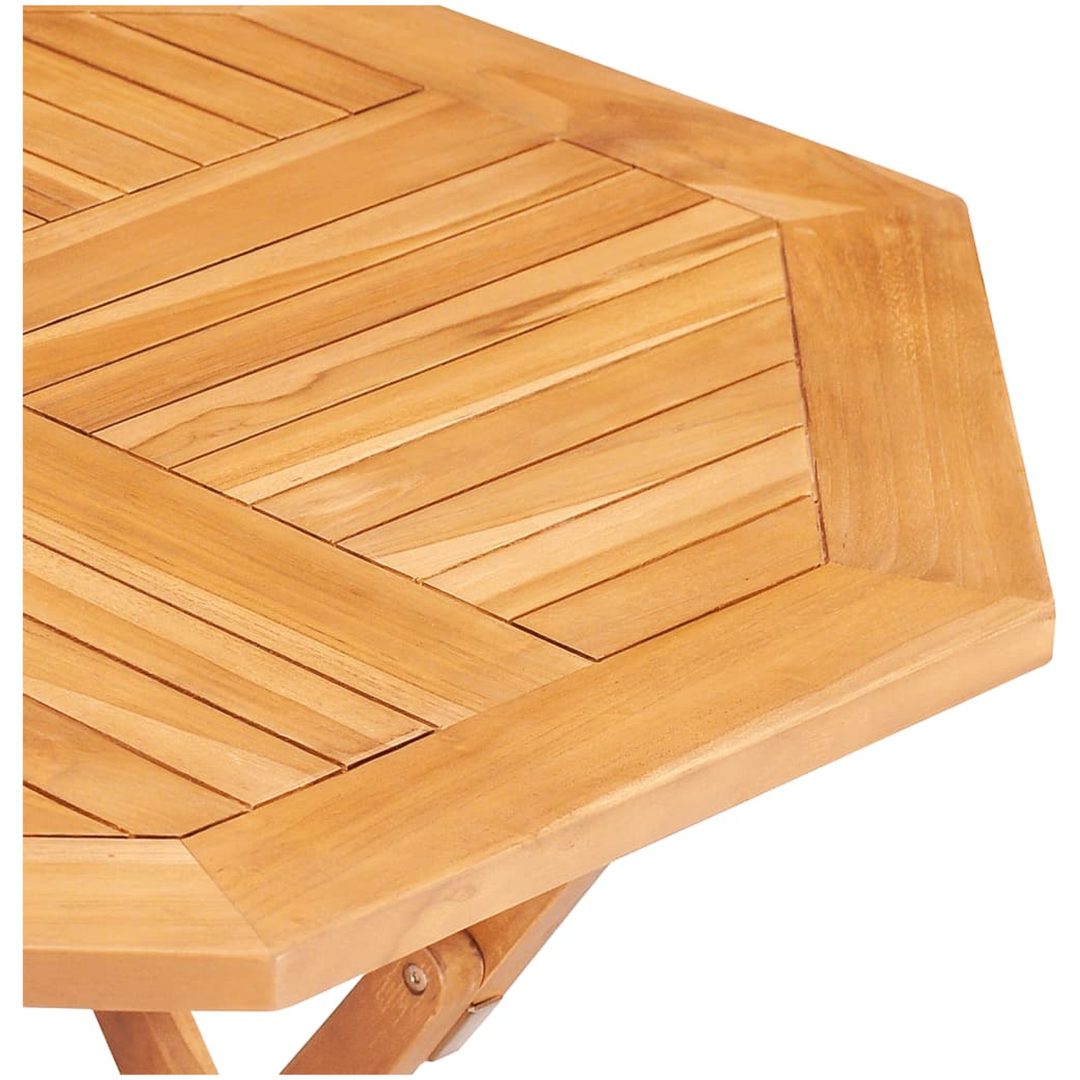 Hopfällbart trädgårdsbord 85x85x76 cm massiv teak vidaXL – bild 7
