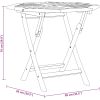 Hopfällbart trädgårdsbord 85x85x76 cm massiv teak vidaXL – miniatyr 9