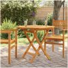 Hopfällbart trädgårdsbord 85x85x76 cm massiv teak vidaXL – miniatyr 1