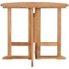 Hopfällbart trädgårdsbord ⌀90x75 cm massiv teak vidaXL – miniatyr 2