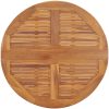 Hopfällbart trädgårdsbord ⌀90x75 cm massiv teak vidaXL – miniatyr 4