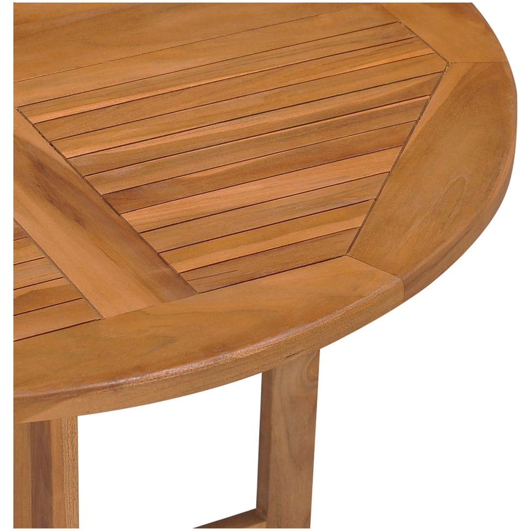 Hopfällbart trädgårdsbord ⌀90x75 cm massiv teak vidaXL – bild 6