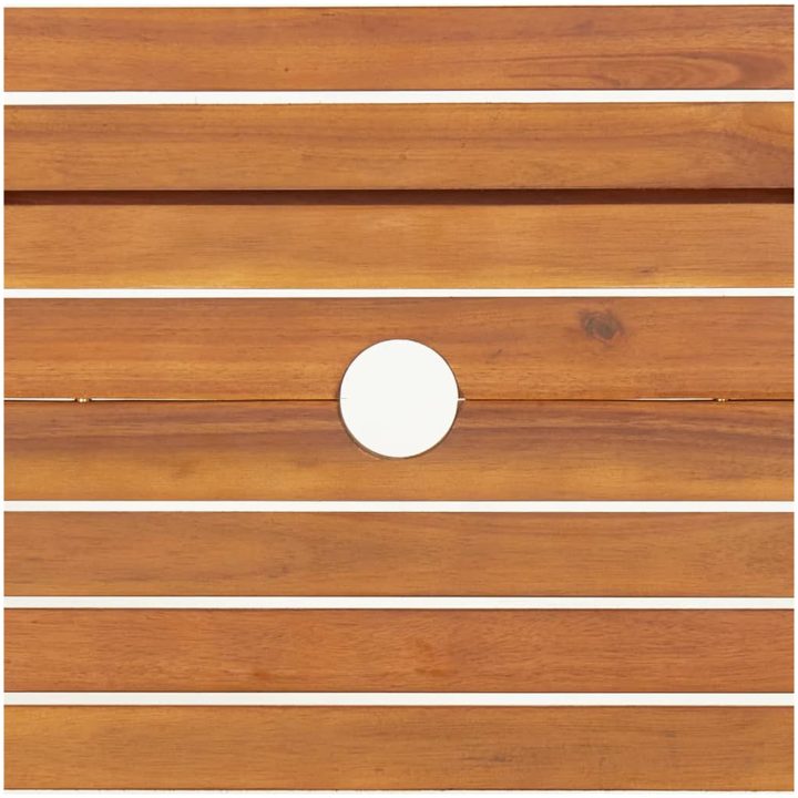 Hopfällbart trädgårdsbord ⌀90x75 cm massivt akaciaträ vidaXL – bild 5