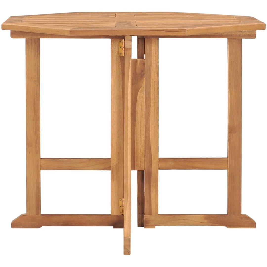 Hopfällbart trädgårdsbord 90x90x75 cm massiv teak vidaXL – bild 2