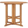 Hopfällbart trädgårdsbord 90x90x75 cm massiv teak vidaXL – miniatyr 3