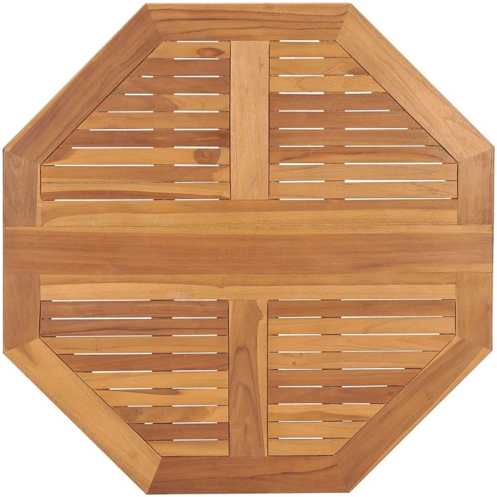 Hopfällbart trädgårdsbord 90x90x75 cm massiv teak vidaXL – bild 4