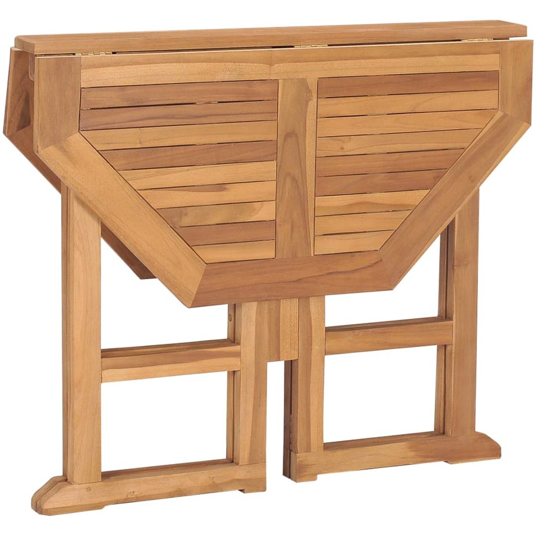 Hopfällbart trädgårdsbord 90x90x75 cm massiv teak vidaXL – bild 5