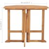 Hopfällbart trädgårdsbord 90x90x75 cm massiv teak vidaXL – miniatyr 7