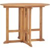 Hopfällbart trädgårdsbord 90x90x75 cm massiv teak vidaXL – miniatyr 1