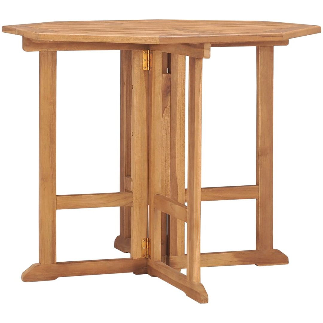 Hopfällbart trädgårdsbord 90x90x75 cm massiv teak vidaXL