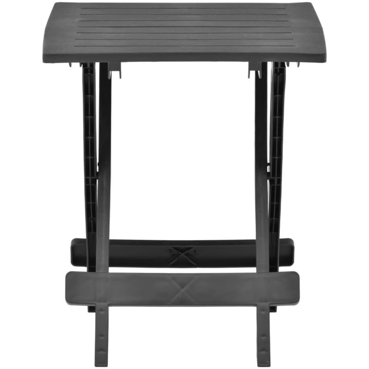 Hopfällbart trädgårdsbord antracit 45x43x50 cm plast vidaXL – bild 2