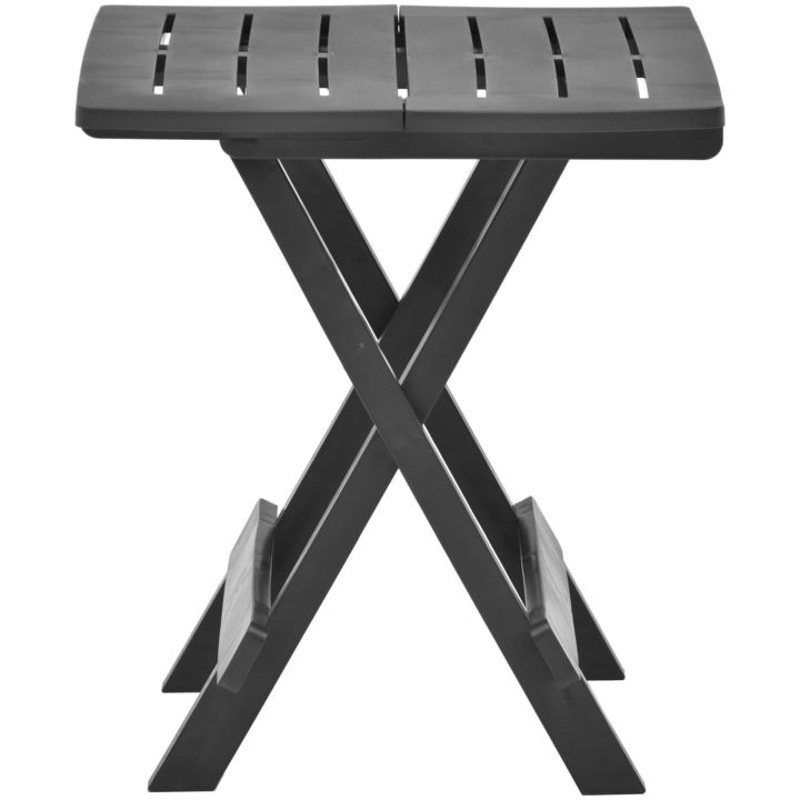 Hopfällbart trädgårdsbord antracit 45x43x50 cm plast vidaXL – bild 3