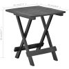 Hopfällbart trädgårdsbord antracit 45x43x50 cm plast vidaXL – miniatyr 7