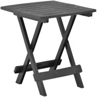 Hopfällbart trädgårdsbord antracit 45x43x50 cm plast vidaXL