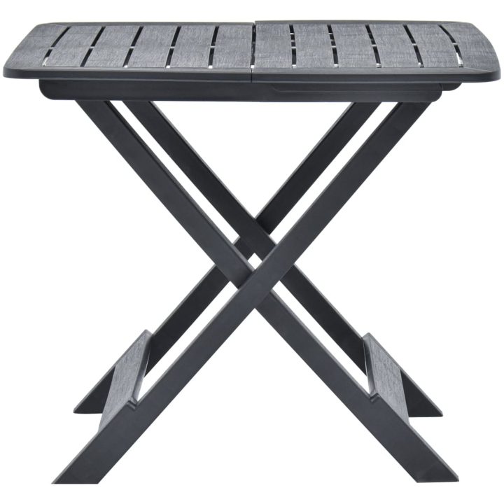 Hopfällbart trädgårdsbord antracit 79x72x70 cm plast vidaXL – bild 2