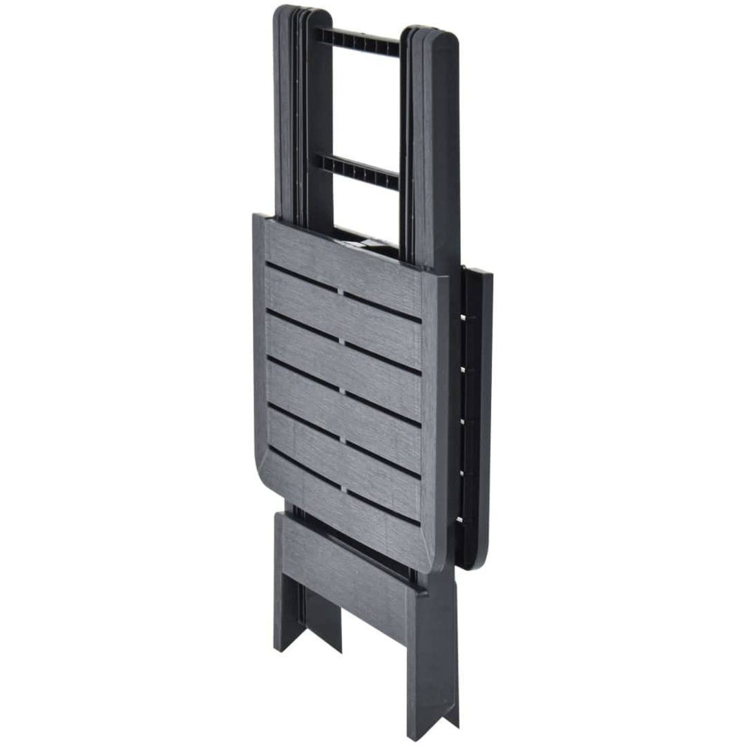 Hopfällbart trädgårdsbord antracit 79x72x70 cm plast vidaXL – bild 4