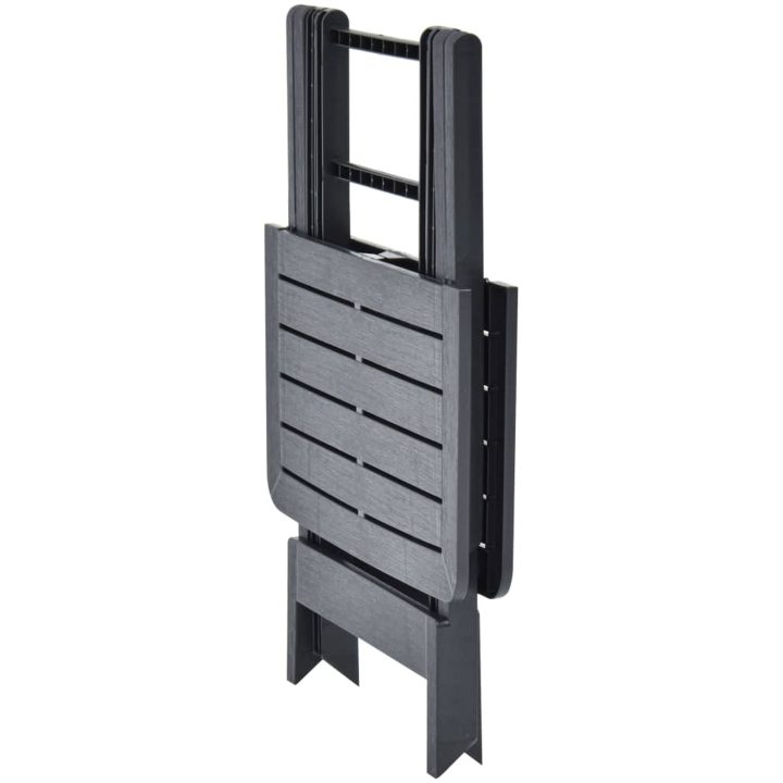 Hopfällbart trädgårdsbord antracit 79x72x70 cm plast vidaXL – bild 4