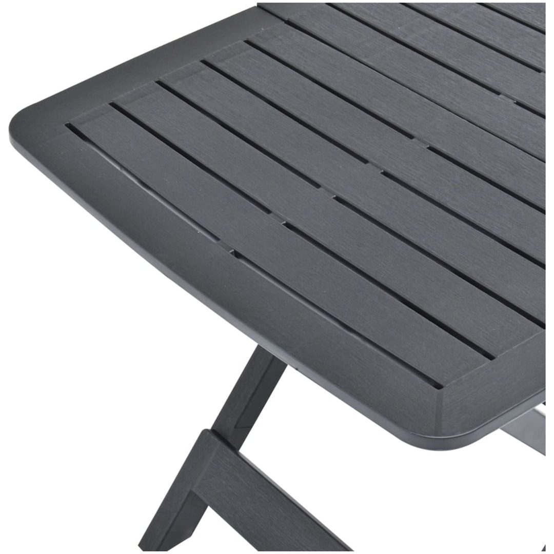 Hopfällbart trädgårdsbord antracit 79x72x70 cm plast vidaXL – bild 5