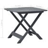 Hopfällbart trädgårdsbord antracit 79x72x70 cm plast vidaXL – miniatyr 6