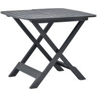 Hopfällbart trädgårdsbord antracit 79x72x70 cm plast vidaXL