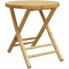 Hopfällbart trädgårdsbord bambu vidaXL 45 x 45 cm – miniatyr 2